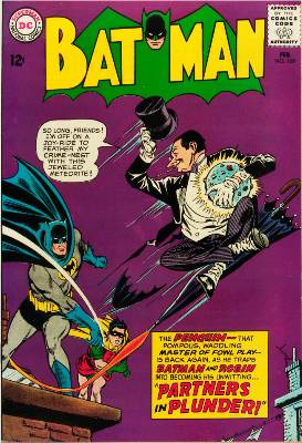 Batman #169, February, 1965: More Umbrellas, another Penguin cover. Click for value