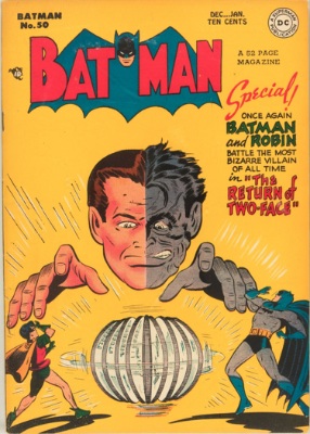 Batman Comic #50, return of Two-Face. Click for value