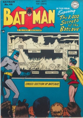 Batman #48, August 1948; Batcave Explored. Click for value