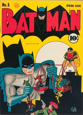 Batman #5 (Spring 1941): 1st Batmobile. Click for values