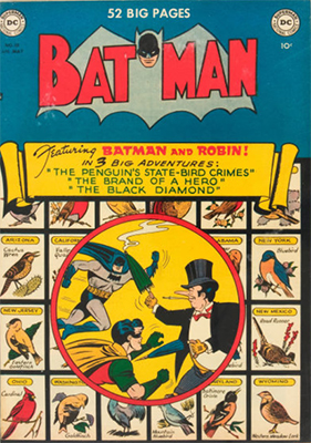 Batman #58, classic Penguin cover. Click for value