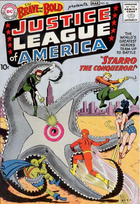 First Appearance, Justice League of America, Brave and the Bold #28, DC Comics, 1960. Click for value