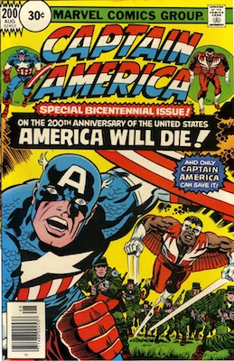 Captain America #200 Marvel 30 Cent Price Variant August, 1976. Circle Blurb