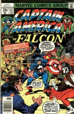 Captain America #217, 1st Marvel Man. Click for values