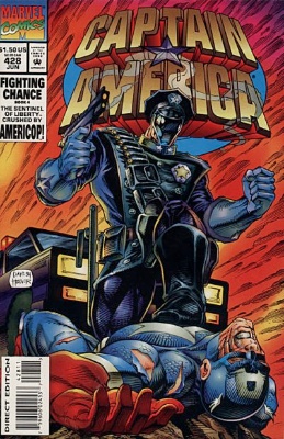 Origin and First Appearance, Americop, Captain America #428, Marvel Comics 1994. Click for value