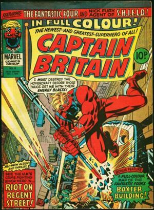 Captain Britain #8 (Marvel UK, 1976): First true Appearance of Psylocke. Click for values