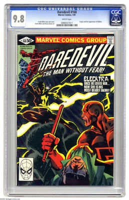 100 Hot Comics: Daredevil #168, 1st Elektra. Click to buy a copy at Goldin