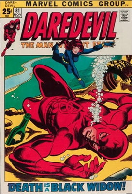 Daredevil #81 (November 1971): Black Widow Meets DD. Click for values