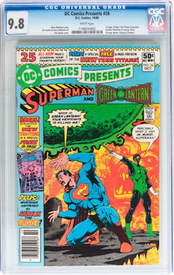DC Comics Presents #26 is a pretty common 1980 book. You should only purchase a CGC 9.8 with white pages. Click to find yours.