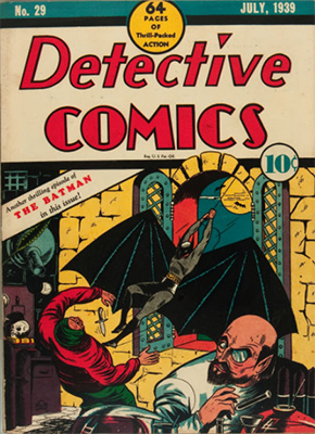 Detective Comics #29 (Jul 1939): Second Cover Appearance of Batman, Third Total Appearance. Click for values
