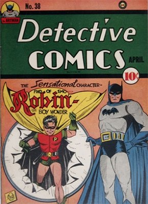 Detective Comics #38: Origin and First Appearance, Robin the Boy Wonder. Click for values