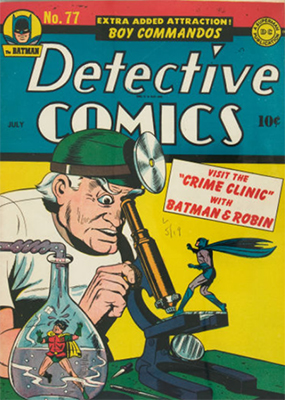 Origin and First Appearance, Crime Doctor, Detective Comics #77, DC Comics, 1943. Click for value