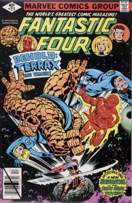 Fantastic Four #211, 1st Terrax the Tamer. Click for values