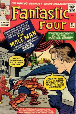 Origin and First Appearance, Moloid Subterraneans, Fantastic Four #22, Marvel Comics, 1964. Click for value