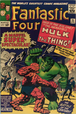 Fantastic Four #25: Hulk vs Thing rematch. Click for values