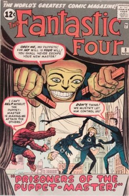 FF #8: 1st appearance of the Puppet Master. Click to buy