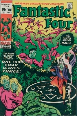 Fantastic Four #110 error of color variant. Click for values