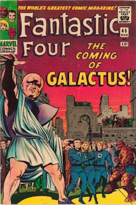 Origin and First Appearance, Galactus and Silver Surfer, Fantastic Four #48, Marvel Comics, 1966. Click for value