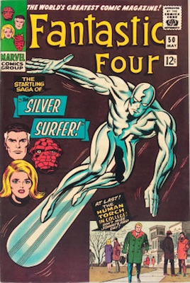 Fantastic Four #50 is famous for being the first ever Silver Surfer cover in comic books. It's a rare exception to the rule that later FF comics have been flat in value. Check the current market price