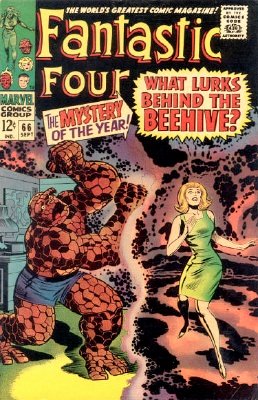 Fantastic Four #66, first brief mention of HIM (The Warlock). Click for value