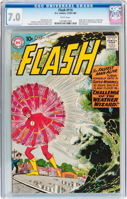 Be patient when shopping for Flash #110. In VG, it can be a nasty-looking book. Wait for a 6.0 or better to come along. Click to find yours!