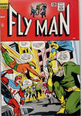 Origin and First Appearance, The Mighty Crusaders, Fly-Man #31, Archie Adventure Comics, 1964. Click for values
