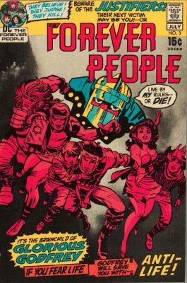 Origin and First Appearance, Glorious Godfrey, Forever People #3, DC Comics, 1971. Click for value Origin and First Appearance, Glorious Godfrey, Forever People #3, DC Comics, 1971. Click for value