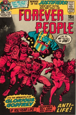 Origin and First Appearance, Glorious Godfrey, Forever People #3, DC Comics, 1971. Click for value