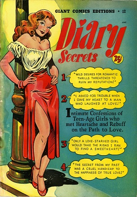 Giant Comics Edition #12: Diary Secrets. Provocative cover by Matt Baker. Click for value