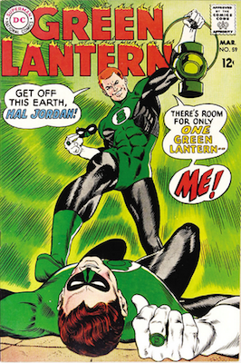 DROPPED OUT OF THIS YEAR'S LIST: Green Lantern #59, 1st Guy Gardner