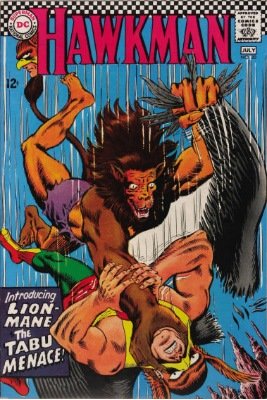 Origin and First Appearance, Lion Mane, Hawkman #20, DC Comics, 1967. Click for value