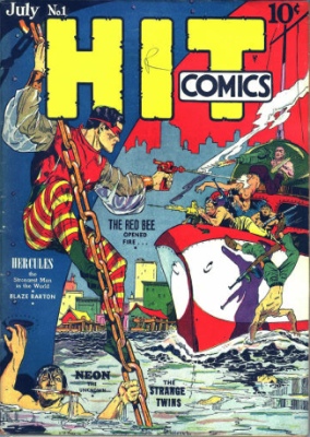 Hit Comics #1: First Appearance, The Red Bee. Click for values