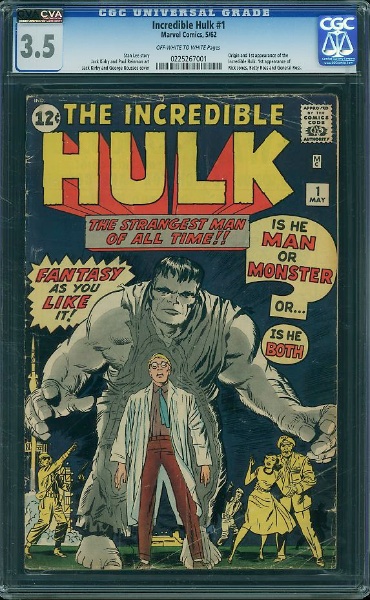 This grade of Hulk #1 in a CGC holder is pushing the $20,000 mark! Click to research prices at Goldin