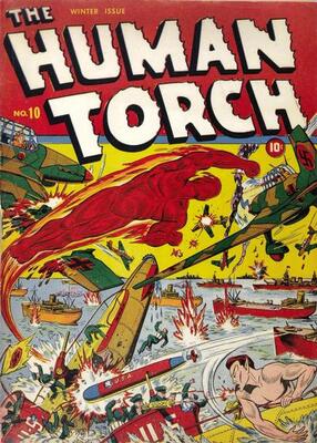 Human Torch #10: Click Here for Values
