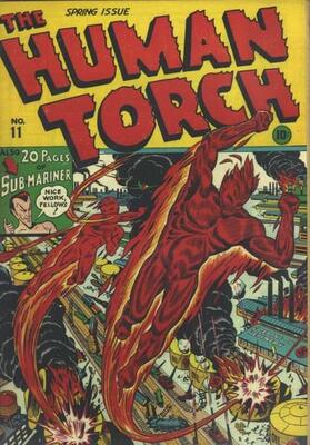Human Torch #11: Click Here for Values