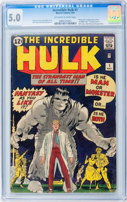 It's obvious to say invest in the best you can afford with an Incredible Hulk #1. CGC 5.0 is very expensive, but it looks like a good bet for future returns. Click to buy from Goldin
