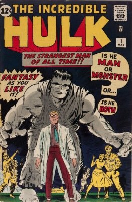 The Incredible Hulk #1 (May 1962): Origin and First Appearance of The Hulk. Third most valuable Silver Age comic book. Click for value