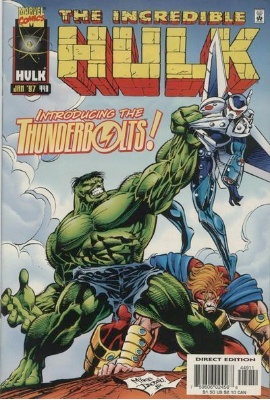 100 Hot Comics: Incredible Hulk #449, 1st Appearance of Thunderbolts. Click to buy a copy at Goldin