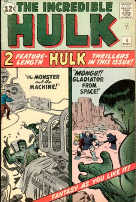 Incredible Hulk #4 from 1962. Click for current values