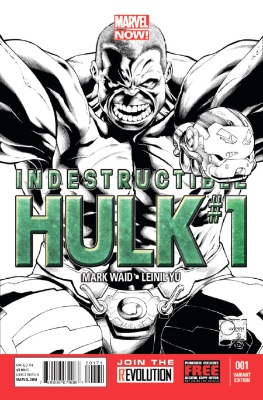 Indestructible Hulk. The relaunch was a accompanied by various variant covers, of which the Joe Quesada sketch variant is the most sought-after. Click for values