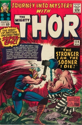 The Absorbing Man (First Appearance: Journey Into Mystery #114, March, 1965; First Battle With Hulk: Incredible Hulk #125, March, 1970). Click for value