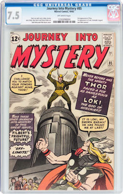 Journey into Mystery #85 is best collected in VF-. Prices don't change much between 6.0 and CGC 7.5. Click to find yours