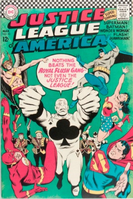 Origin and First Appearance, Royal Flush Gang, Justice League of America #43, DC Comics, 1966. Click for value