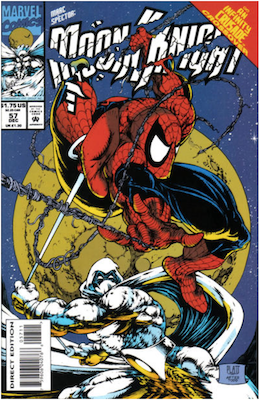 Marc Spector: Moon Knight #57 (1993); Spider-Man appearance. Click for values. Marc Spector: Moon Knight #57 (1993); Spider-Man appearance. Click for values.
