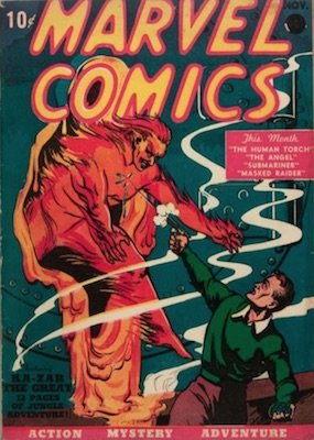 Marvel Comics #1: Origin and First Appearance, The Angel. Click for values