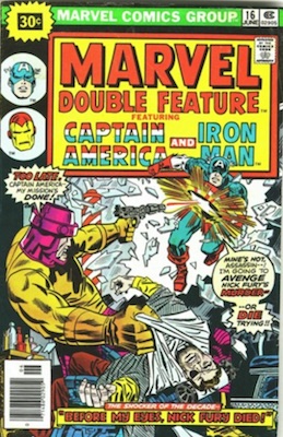 Marvel Double Feature #16 Marvel 30 Cent Price Variant June, 1976. Starburst Flash