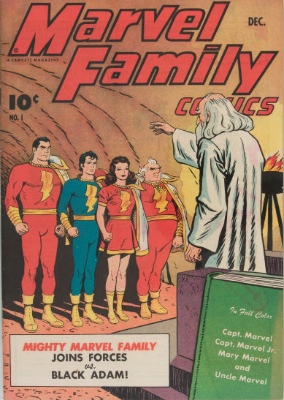 Origin and First Appearance, Black Adam, The Marvel Family #1, Fawcett Comics, 1945. Click for value