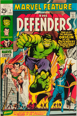 Marvel Feature #1 (1971): First Appearance, Defenders. One of the most expensive comics of the Bronze age. Click for values