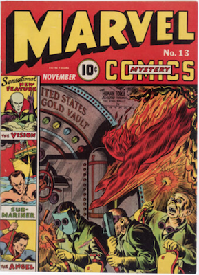 Marvel Mystery Comics #13: First appearance of Golden Age Vision. Click for values.