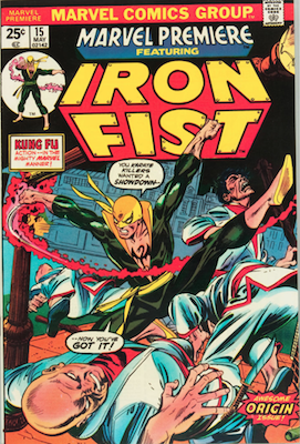 Marvel Premiere #15 (May, 1974): Origin and First Appearance of Iron Fist. Click for value